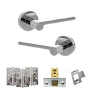 Senza Pari Darrio Door Handle Pack in Polished Chrome