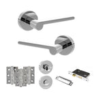 Senza Pari Darrio Door Handle Pack in Polished Chrome
