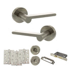 Senza Pari Darrio Door Handle Pack in Satin Nickel
