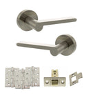 Senza Pari Darrio Door Handle Pack in Satin Nickel
