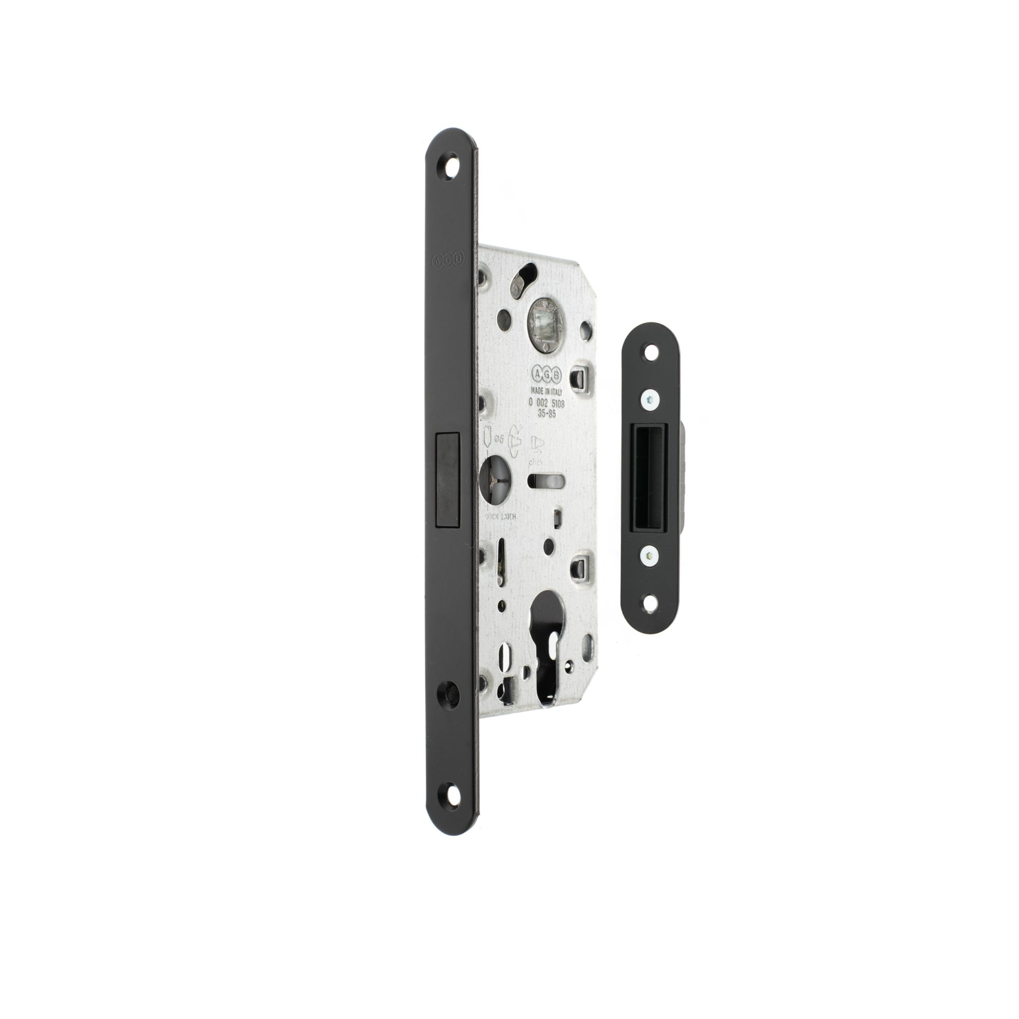 AGB Polaris 2XT Magnetic Euro Profile Sashlock with adjustable strikeplate 35mm backset - Matt Black
