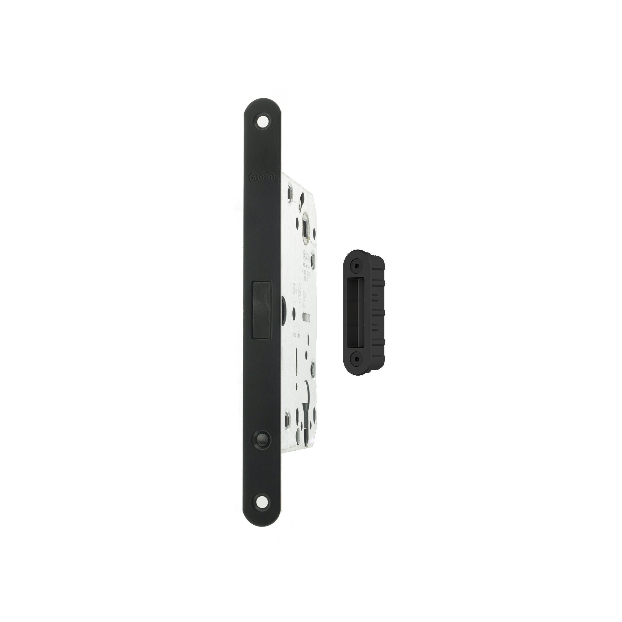 AGB Polaris 2XT Magnetic Euro Profile Sashlock 50mm backset with strike plates for ALU doors - Matt Black