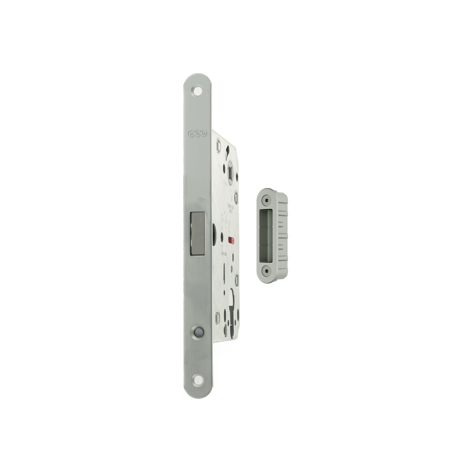 AGB Polaris 2XT Magnetic Euro Profile Sashlock 60mm backset with strike plates for ALU doors - Satin Chrome
