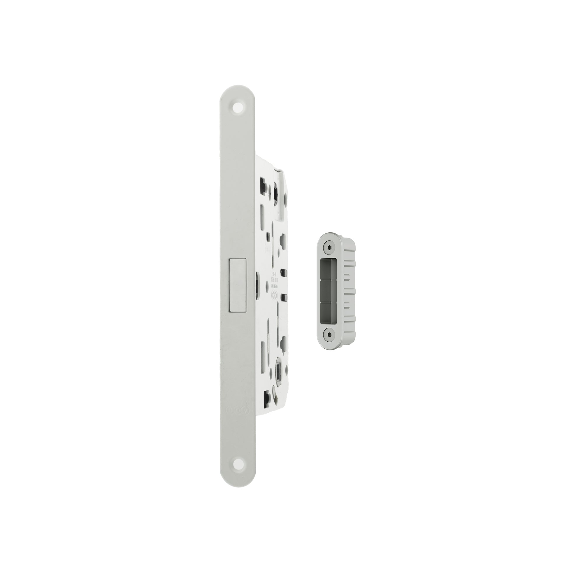 AGB Polaris 2XT Magnetic Bathroom Lock 50mm backset with strike plates for ALU doors - White