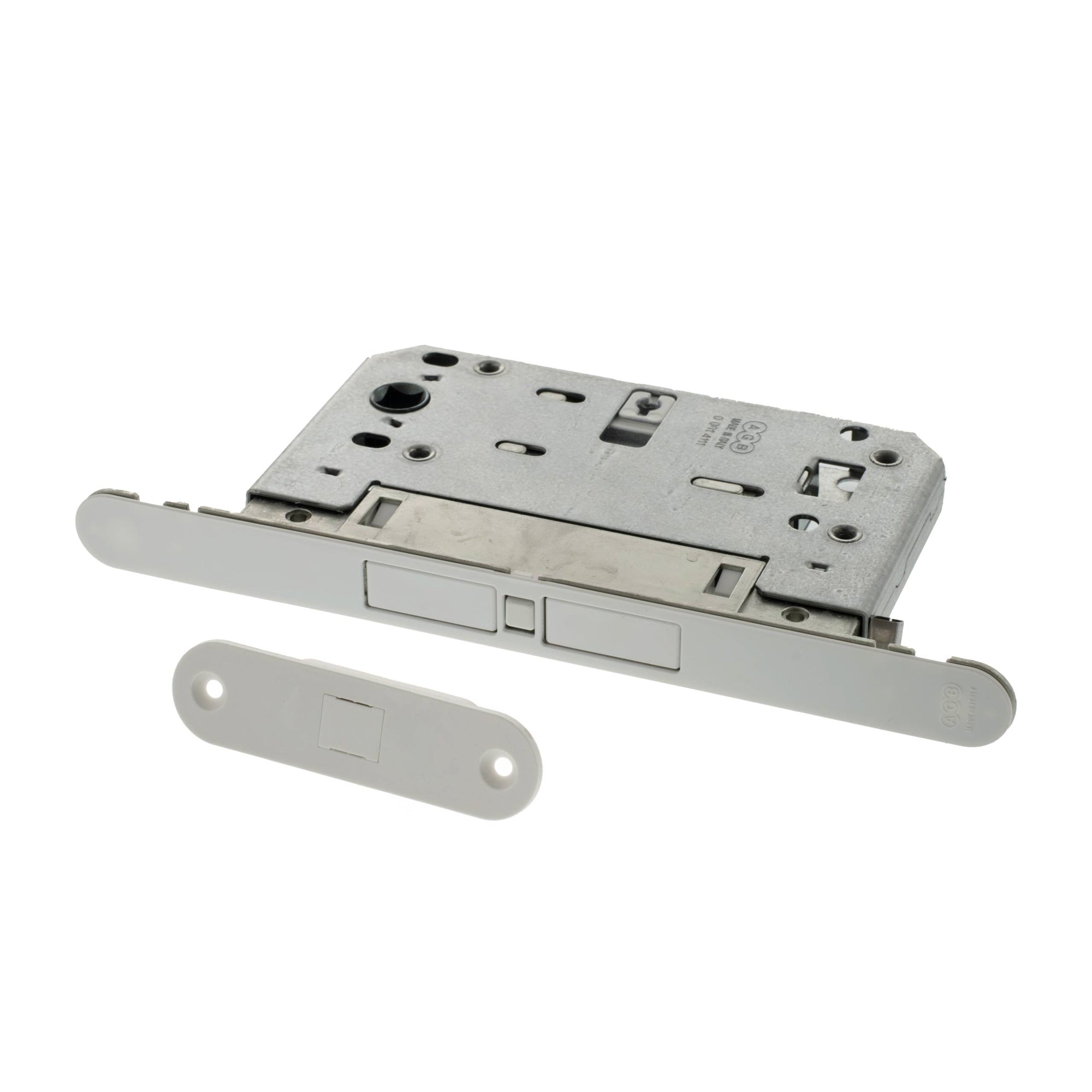 AGB Touch Magnetic Door Catch Bathroom Lock - White