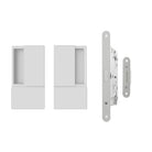 AGB Wave Flush Door Handle & Euro Profile Lock Set - White