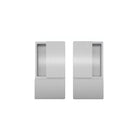 AGB Wave Flush Pocket Door Handle Set - Satin Chrome