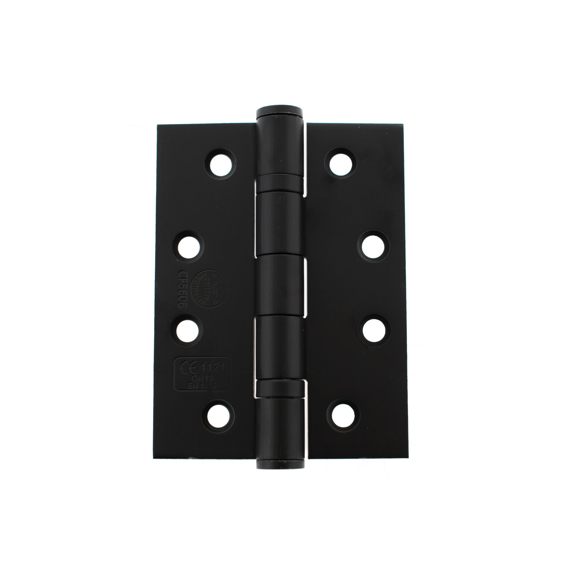 Atlantic Ball Bearing Hinges Grade 13 Fire Rated 4" x 3" x 3mm - Matt Black