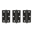 Atlantic Ball Bearing Hinges 3" x 2" x 2mm set of 3 - Matt Black