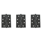 Atlantic Ball Bearing Hinges Grade 11 Fire Rated 4" x 3" x 2.5mm set of 3 - Matt Black