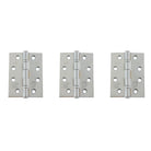 Atlantic Ball Bearing Hinges Grade 11 Fire Rated 4" x 3" x 2.5mm set of 3 - Polished Chrome