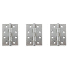 Atlantic Ball Bearing Hinges Grade 11 Fire Rated 4" x 3" x 2.5mm set of 3 - Satin Chrome