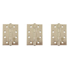 Atlantic Ball Bearing Hinges Grade 11 Fire Rated 4" x 3" x 2.5mm set of 3 - Satin Nickel
