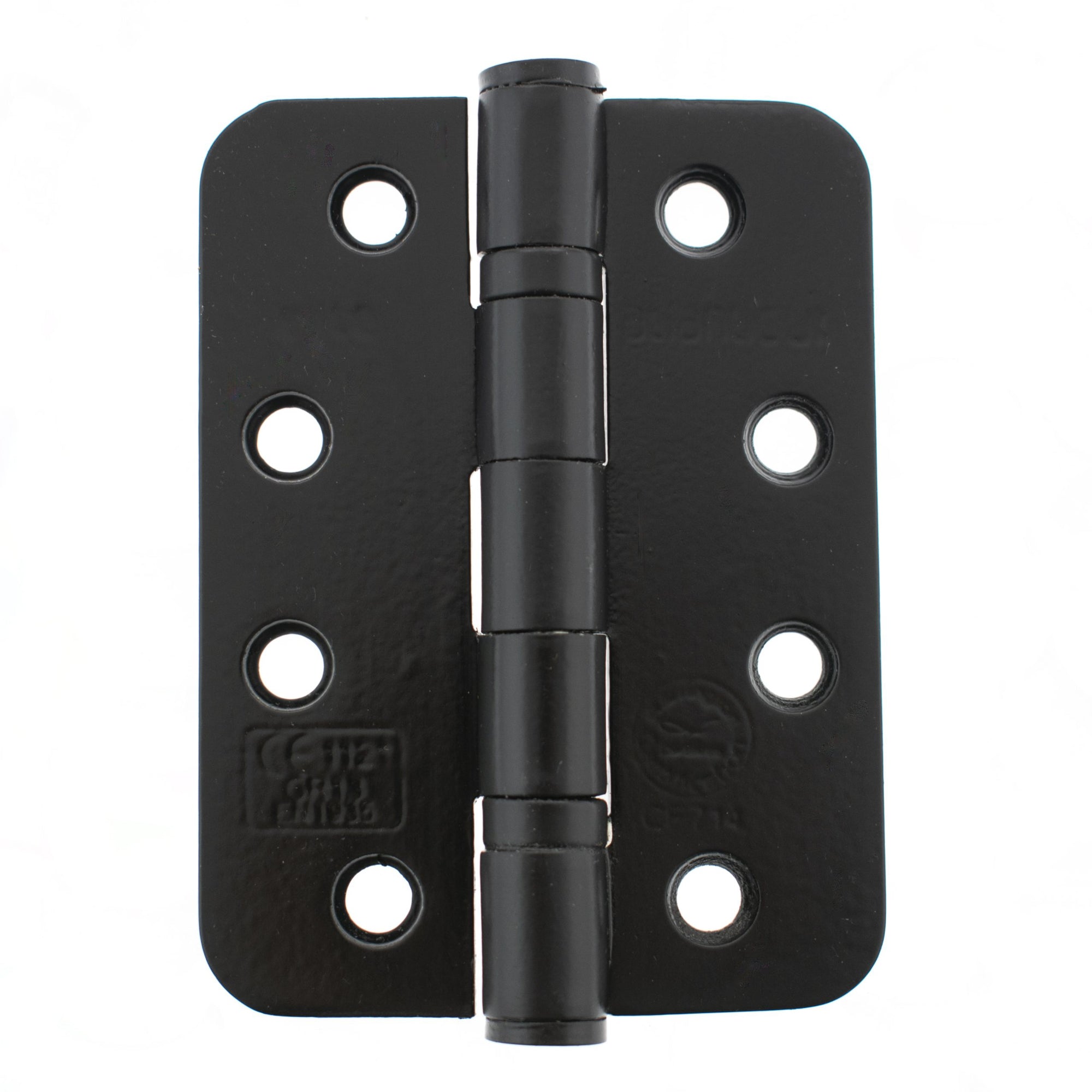 Atlantic Radius Corner Ball Bearing Hinges Grade 13 Fire Rated 4" X 3" X 3mm - Matt Black