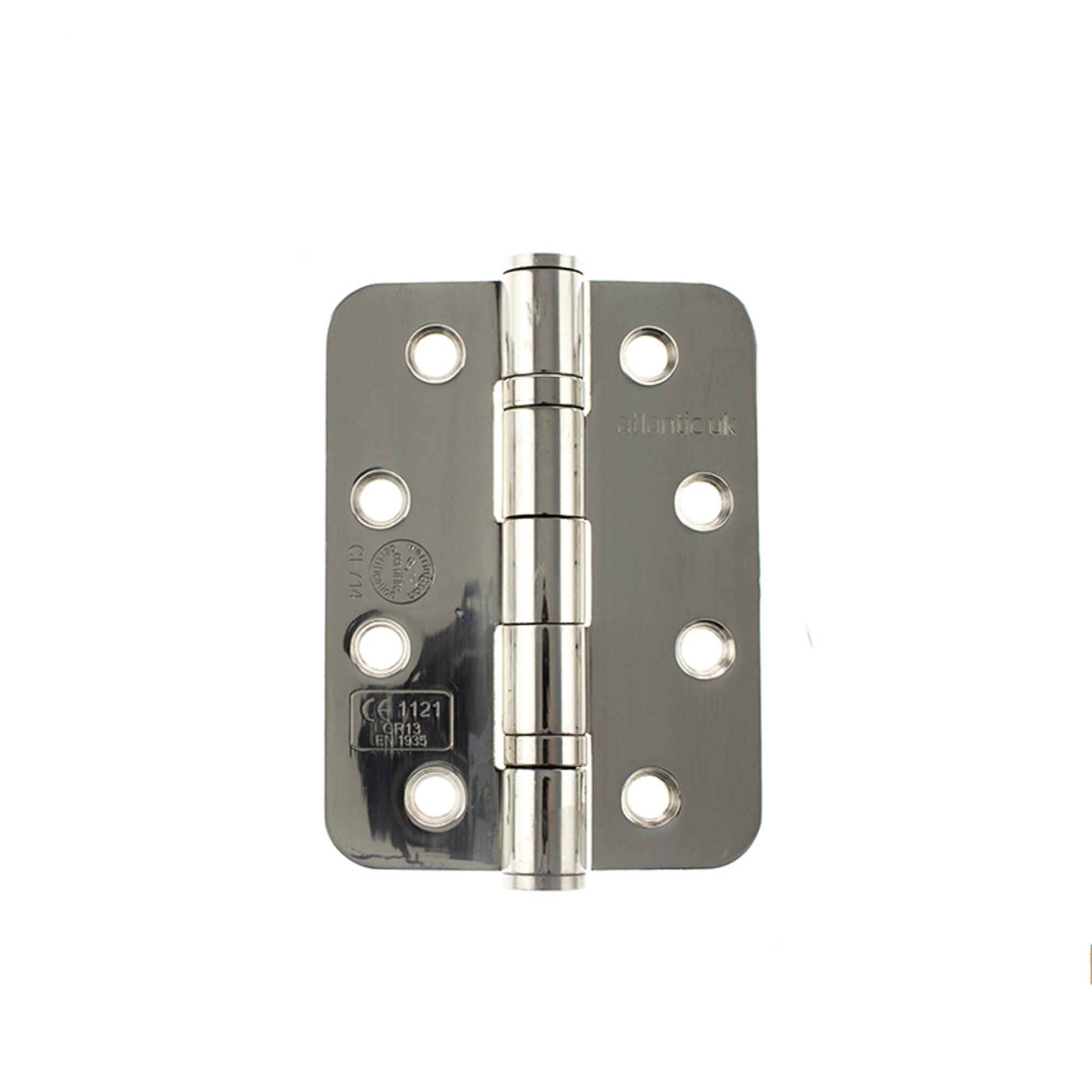 Atlantic Radius Corner Ball Bearing Hinges Grade 13 Fire Rated 4" X 3" X 3mm - Polished Stainless Steel