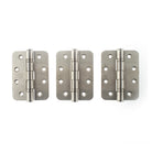 Atlantic Radius Corner Ball Bearing Hinges Grade 13 Fire Rated 4" X 3" X 3mm set of 3 - Satin Stainless Steel