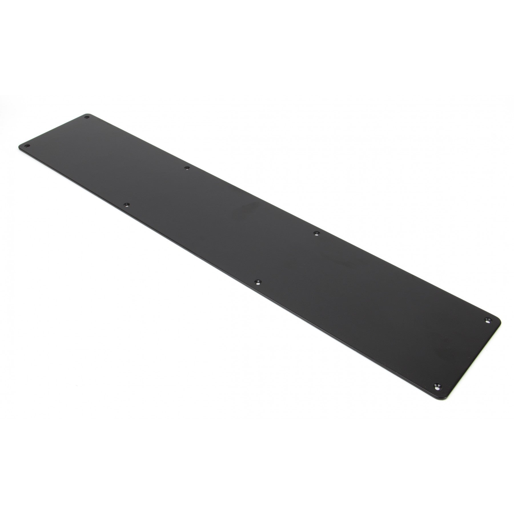 Atlantic Kick Plate Radius Corner Pre drilled with screws 780mm x 150mm - Matt Black