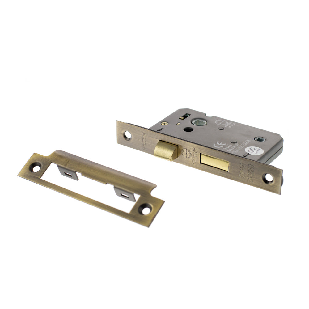 Atlantic Bathroom Lock [CE] 2.5" - Antique Brass