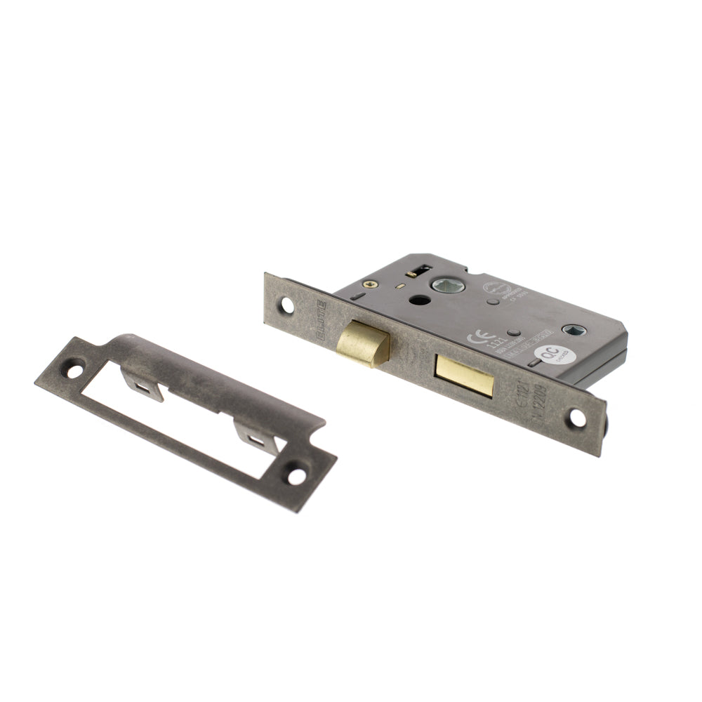 Atlantic Bathroom Lock [CE] 2.5" - Distressed Silver