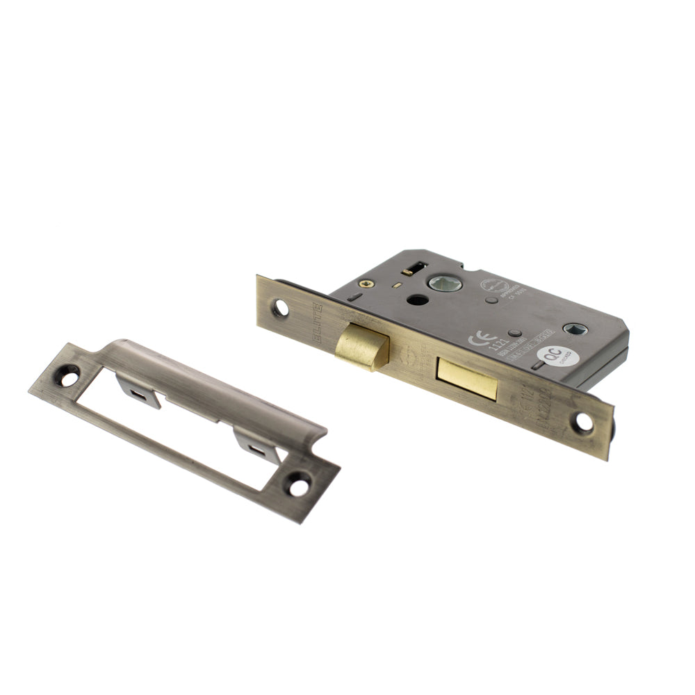Atlantic Bathroom Lock [CE] 3" - Matt Antique Brass