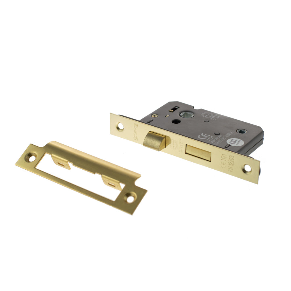 Atlantic Bathroom Lock [CE] 3" - Polished Brass