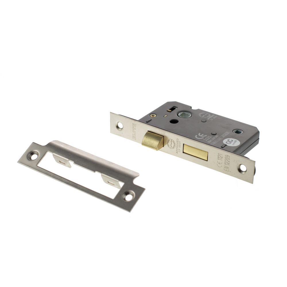 Atlantic Bathroom Lock [CE] 3" - Polished Nickel