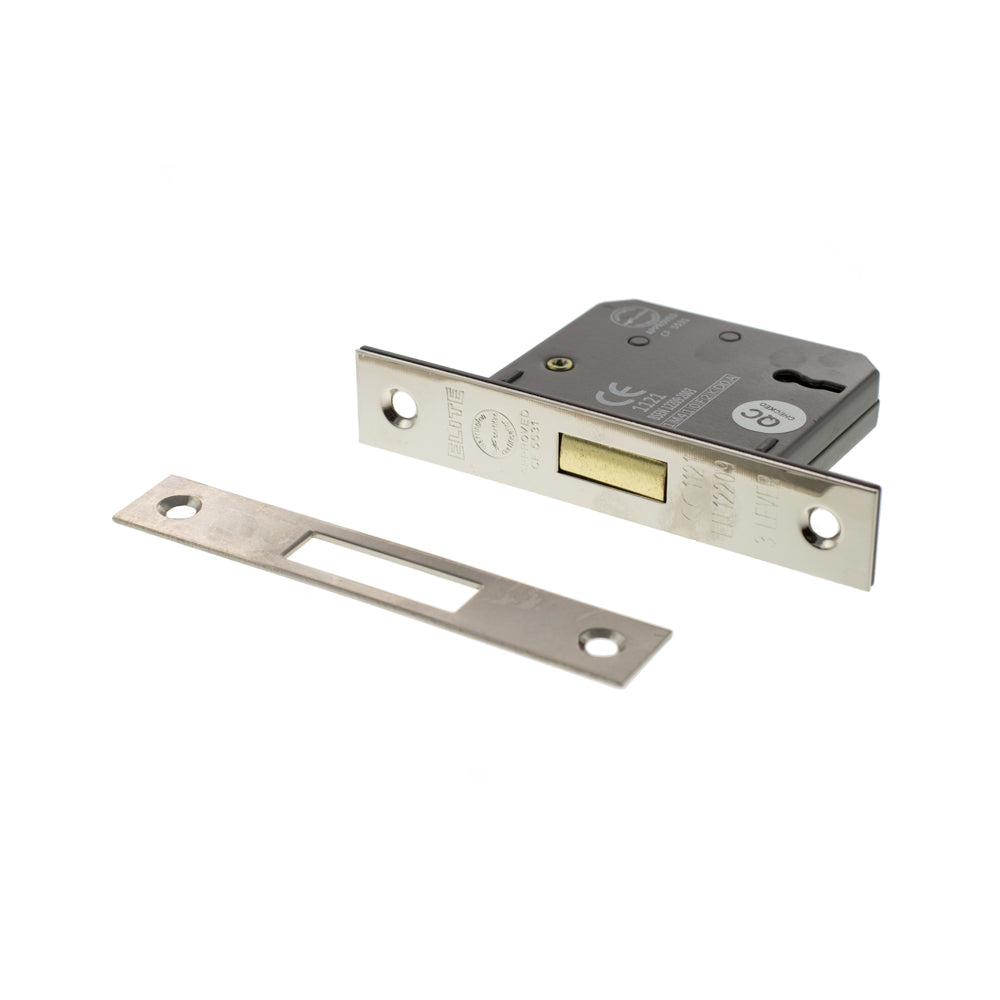 Atlantic 3 Lever Key Deadlock [CE] 2.5" - Polished Nickel