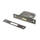 Atlantic 3 Lever Key Deadlock [CE] 3" - Black Nickel