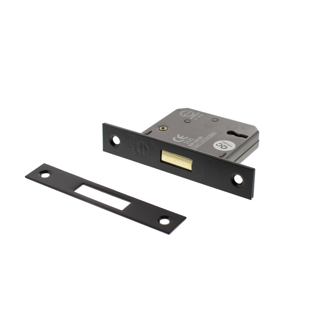 Atlantic 3 Lever Key Deadlock [CE] Keyed Alike 3" - Matt Black