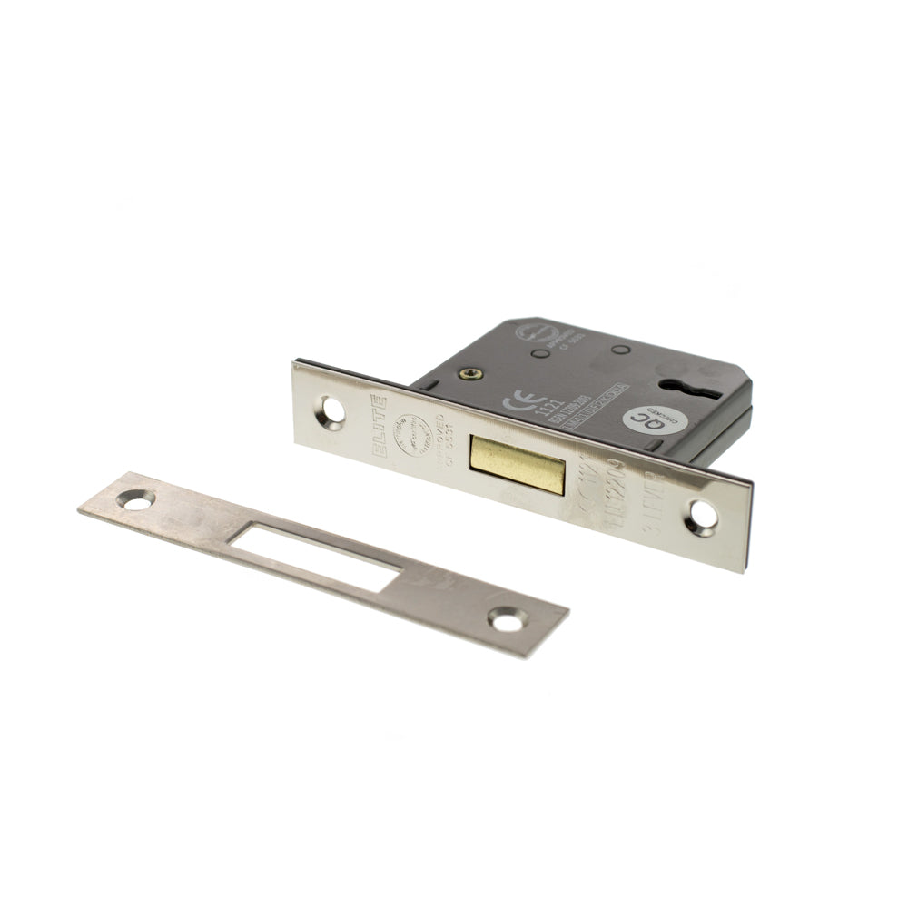 Atlantic 3 Lever Key Deadlock [CE] 3" - Polished Nickel