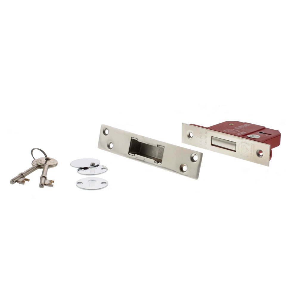 Atlantic 5 Lever Key Deadlock [BS] 2.5" - Polished Chrome
