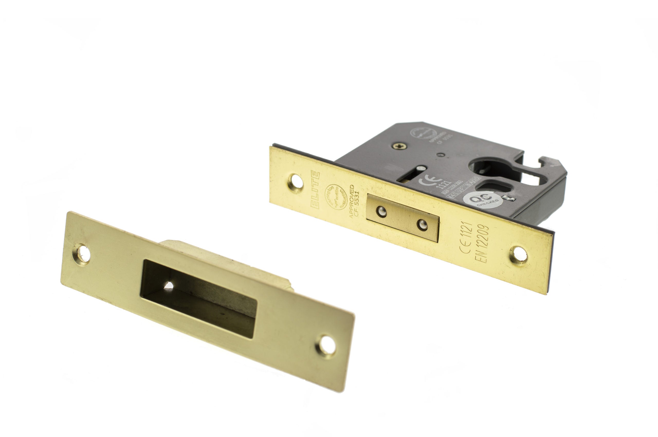 Atlantic Euro Deadlock [CE] 2.5" - Polished Brass