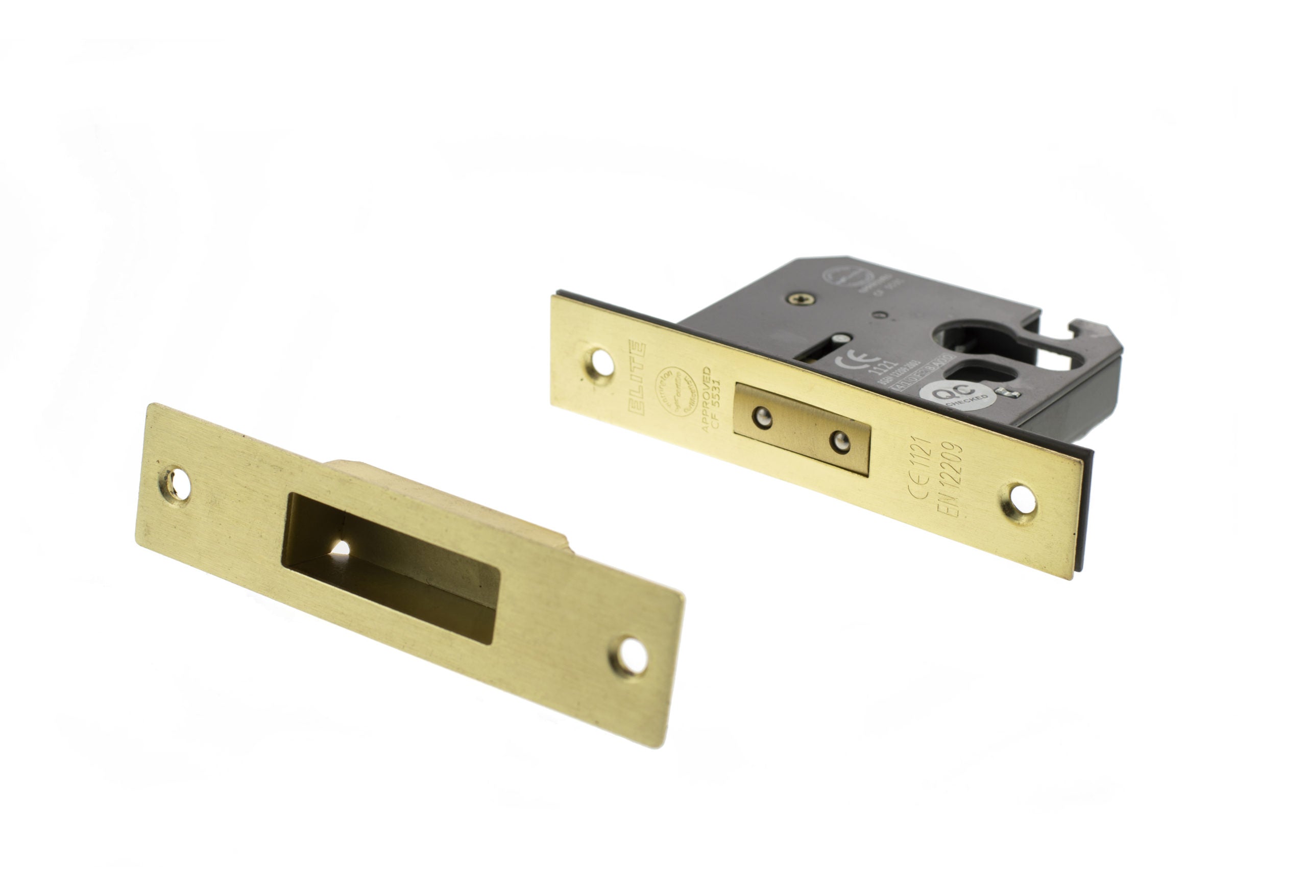 Atlantic Euro Deadlock [CE] 2.5" - Satin Brass