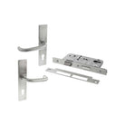 Atlantic DIN Square Euro Profile Escape Sashlock Double Throw with RTD lever 60mm backset - Satin Stainless Steel