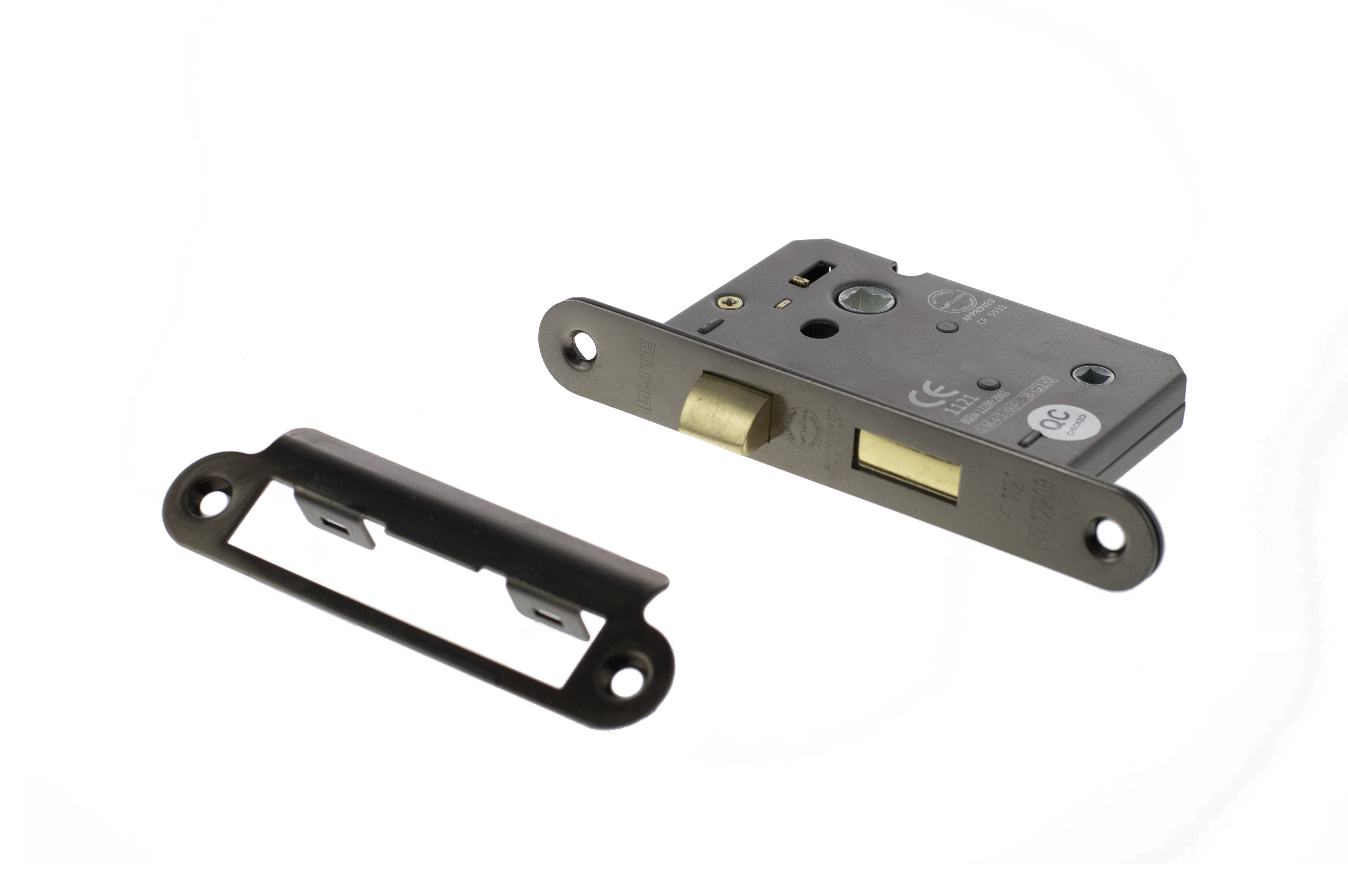 Atlantic Radius Corner Bathroom Lock [CE] 2.5" - Urban Bronze
