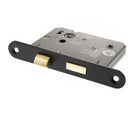 Atlantic Radius Corner Bathroom Lock [CE] 3" - Matt Black
