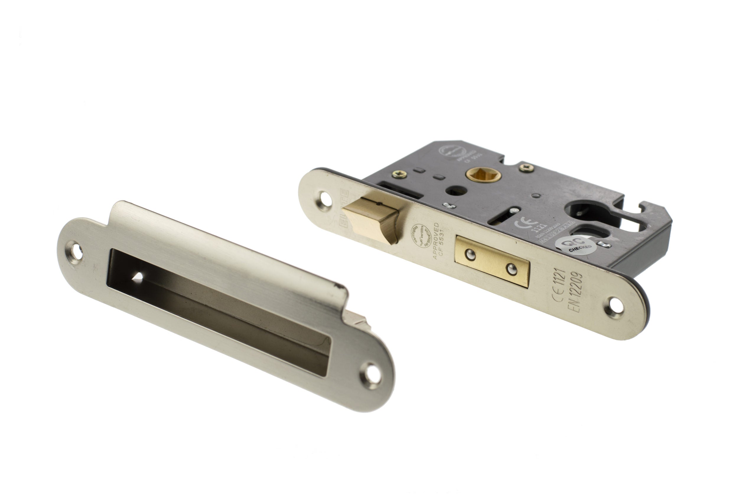 Atlantic Euro Radius Corner Sashlock [CE] 3" - Satin Nickel