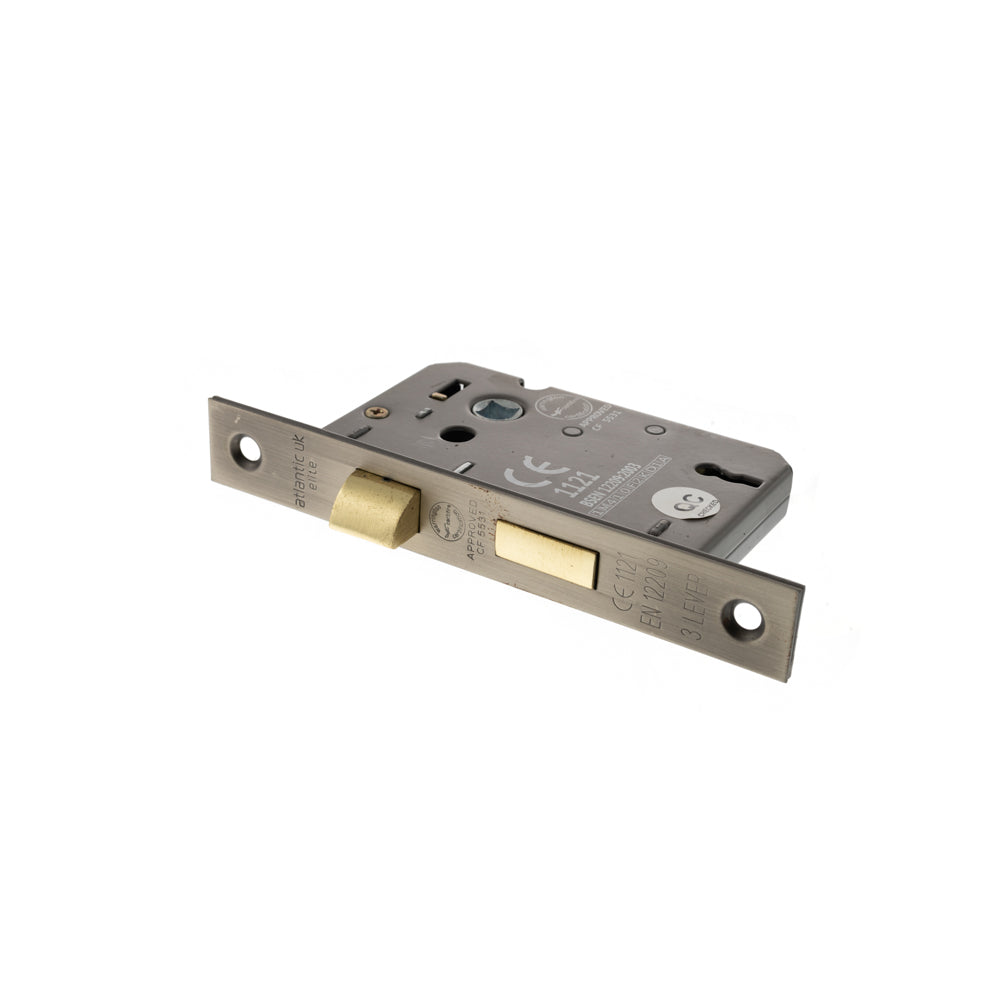 Atlantic 3 Lever Key Sashlock [CE] Keyed Alike 3" - Matt Gun Metal