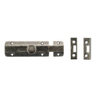 Atlantic Solid Brass Surface Door Bolt 4" - Distressed Silver 
