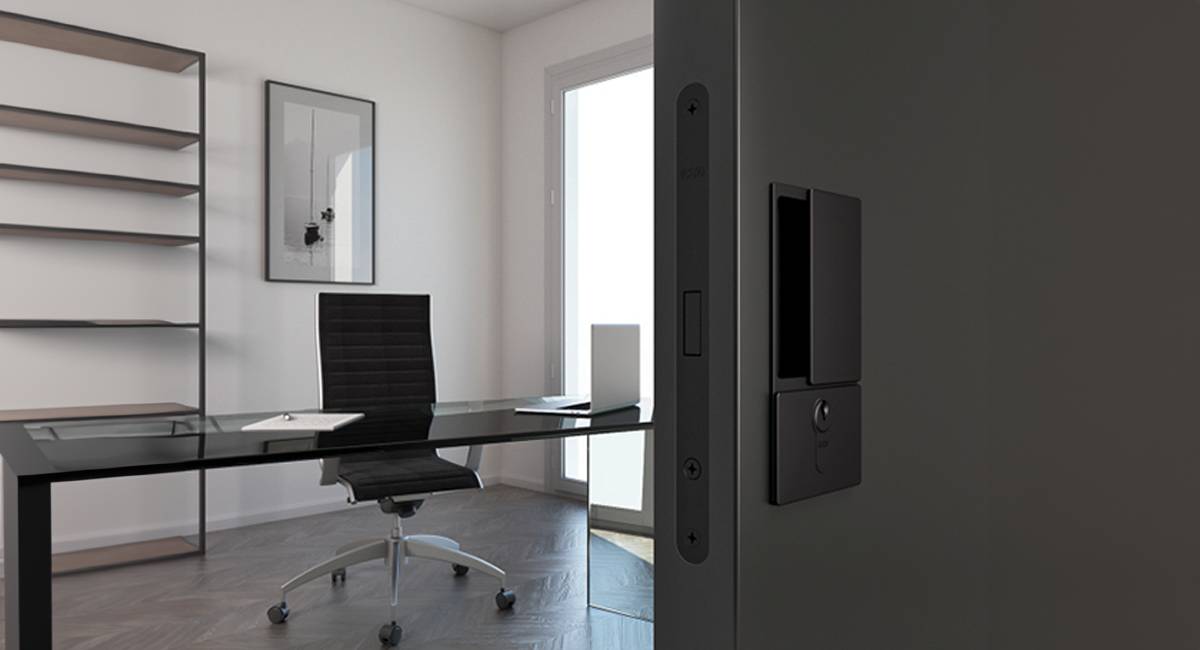 AGB Wave Flush Door Handle & Euro Profile Lock Set
