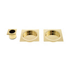 AGB Sliding Door Flush Pull Square - Polished Brass