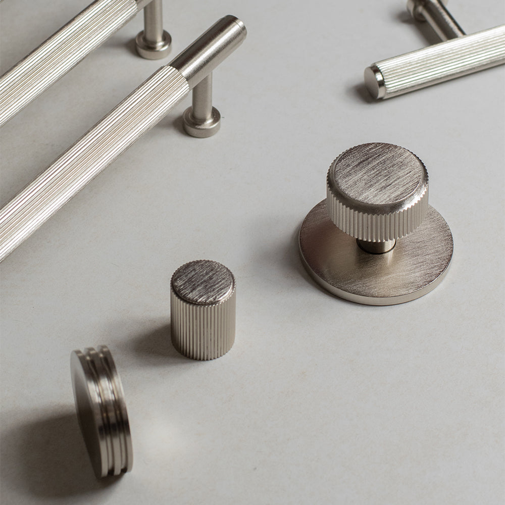 Millhouse Brass Battersea Linear Cylinder Cabinet Knob Handle