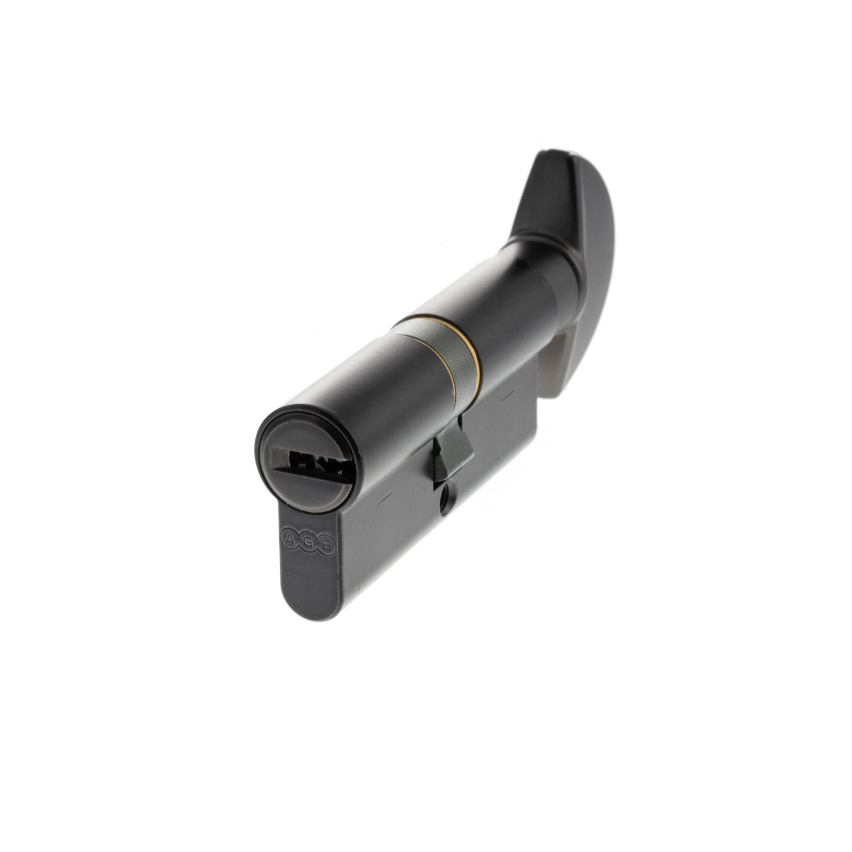 AGB Euro Profile 15 Pin Cylinder Key to Turn 35-35mm (70mm) - Matt Black