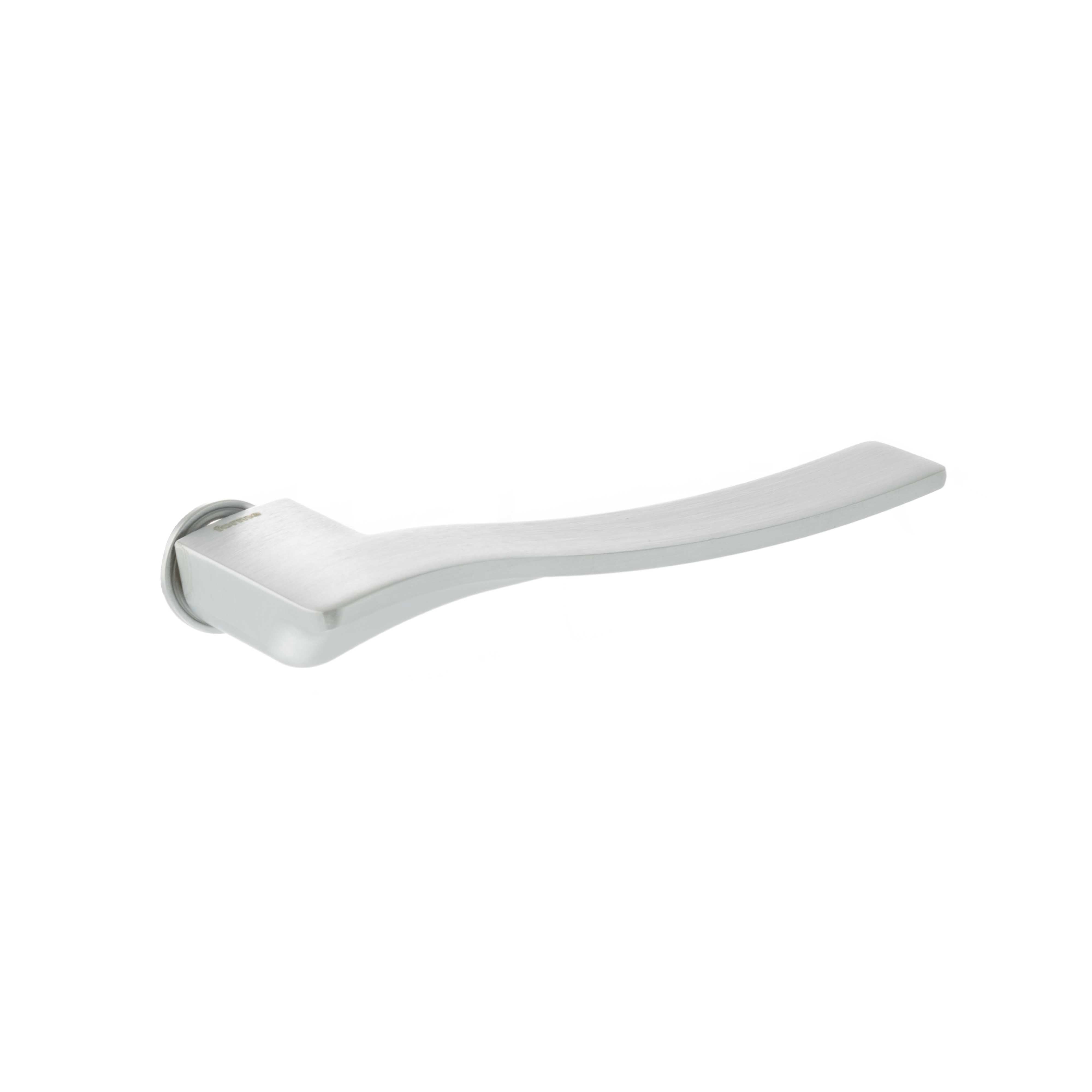 Forme Olimpia Lever Door Handle on Concealed Round Rose - Satin Chrome