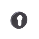 Forme Euro Escutcheons on Minimal Round Rose - Matt Black