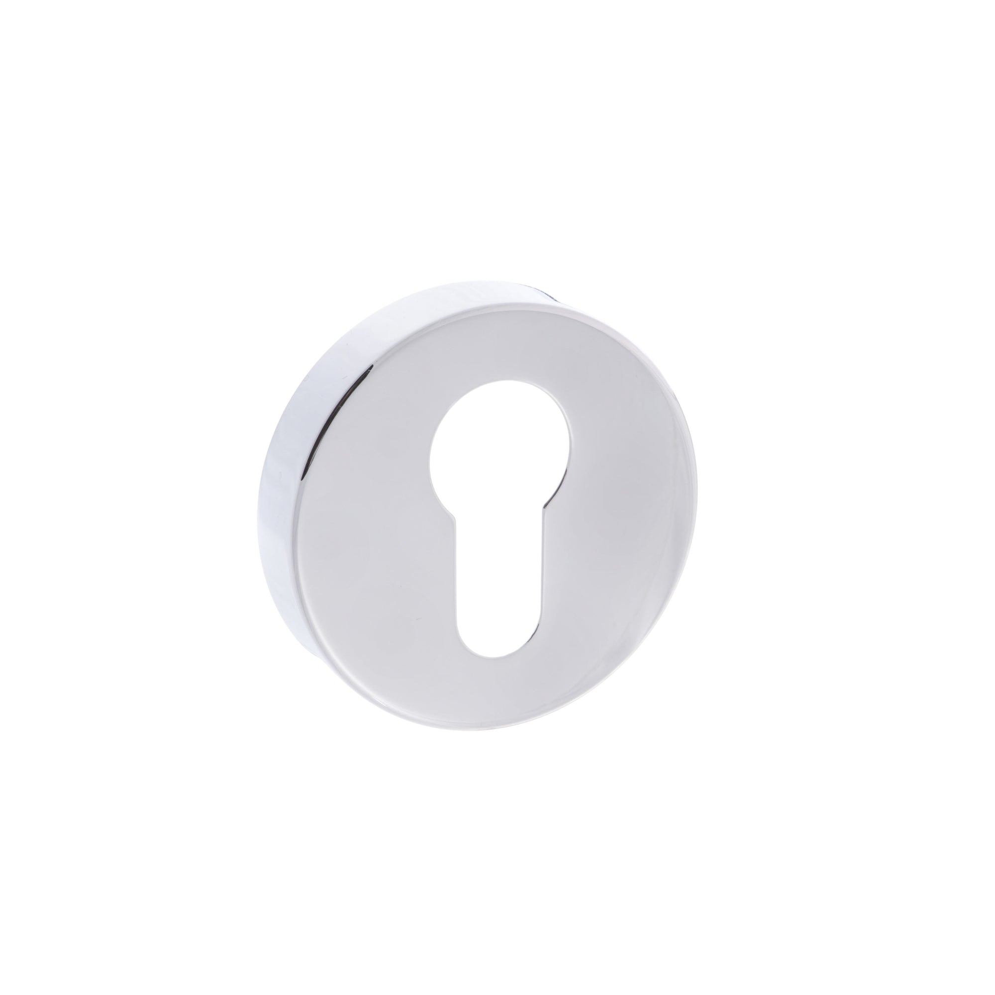 Forme Euro Escutcheons on Minimal Round Rose - Polished Chrome