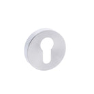 Forme Euro Escutcheons on Minimal Round Rose - Satin Chrome
