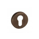 Forme Euro Escutcheons on Minimal Round Rose - Urban Bronze