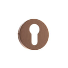 Forme Euro Escutcheons on Minimal Round Rose - Urban Satin Copper