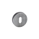 Forme Key Escutcheons on Minimal Round Rose - Urban Graphite